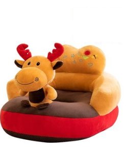 Baby Seat Sofa Skin Cute Cartoon Shape Sofa Cover No Filling Cotton Infant DIY Sit Learning Chair Kids Soft Seat Accessories