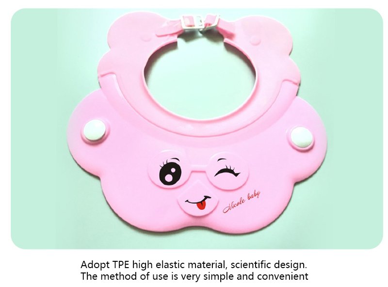 Baby shower cap cute cartoon newborn shampoo hat multifunctional child bath shield sun visor toddler protect eyes ears supplies - Image 5
