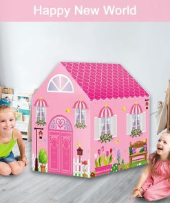 Girls play tent with 50 balls