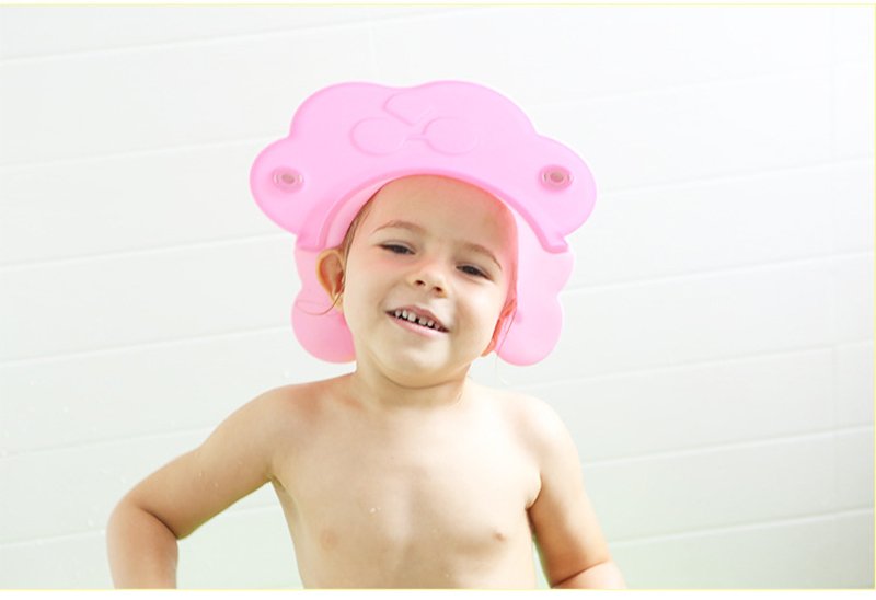 Baby shower cap cute cartoon newborn shampoo hat multifunctional child bath shield sun visor toddler protect eyes ears supplies - Image 2
