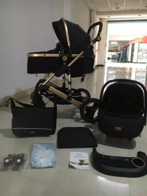 ⁦Baby Stroller 3 In 1 with Mommy bag and dining tray⁩ - الصورة ⁦3⁩