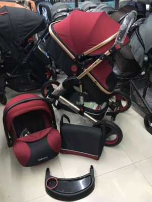 ⁦Baby Stroller 3 In 1 with Mommy bag and dining tray⁩ - الصورة ⁦5⁩