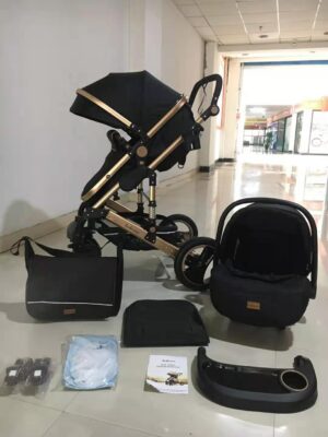 ⁦Baby Stroller 3 In 1 with Mommy bag and dining tray⁩ - الصورة ⁦6⁩