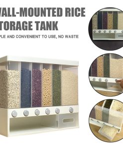 Whole Grains Rice Bucket Wall-Mounted Rice Storage