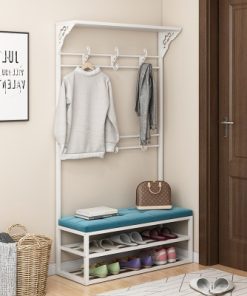 Shoe Change Stool Hanger Home Entrance Door Coat Rack