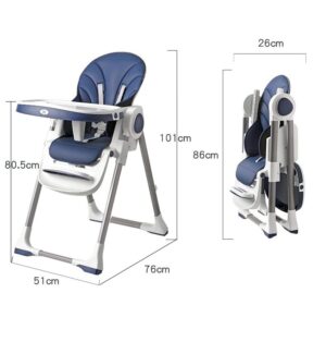 ⁦Baby Dining Chair Adjustable Foldable Baby High Chair⁩ - الصورة ⁦2⁩