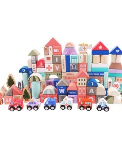 115 pcs wooden blocks