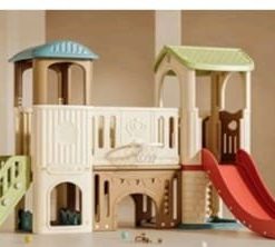 Multifunctional castle slide