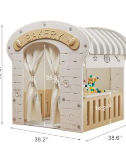 Bakery pretend play house with blocks table