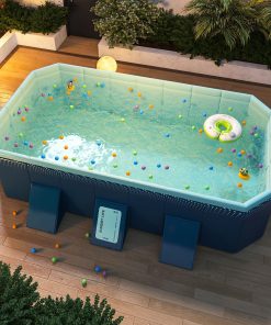 Foldable swimming pool, non inflatable