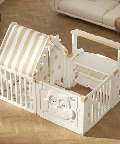 Playhouse with storage rack