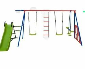 Kids swing with slide