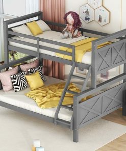 Twin Bunk Bed with inclined ladder
