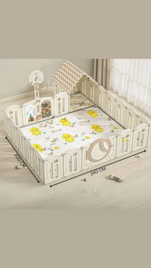 Foldable Baby Fence with House Baby Playpen - Image 2