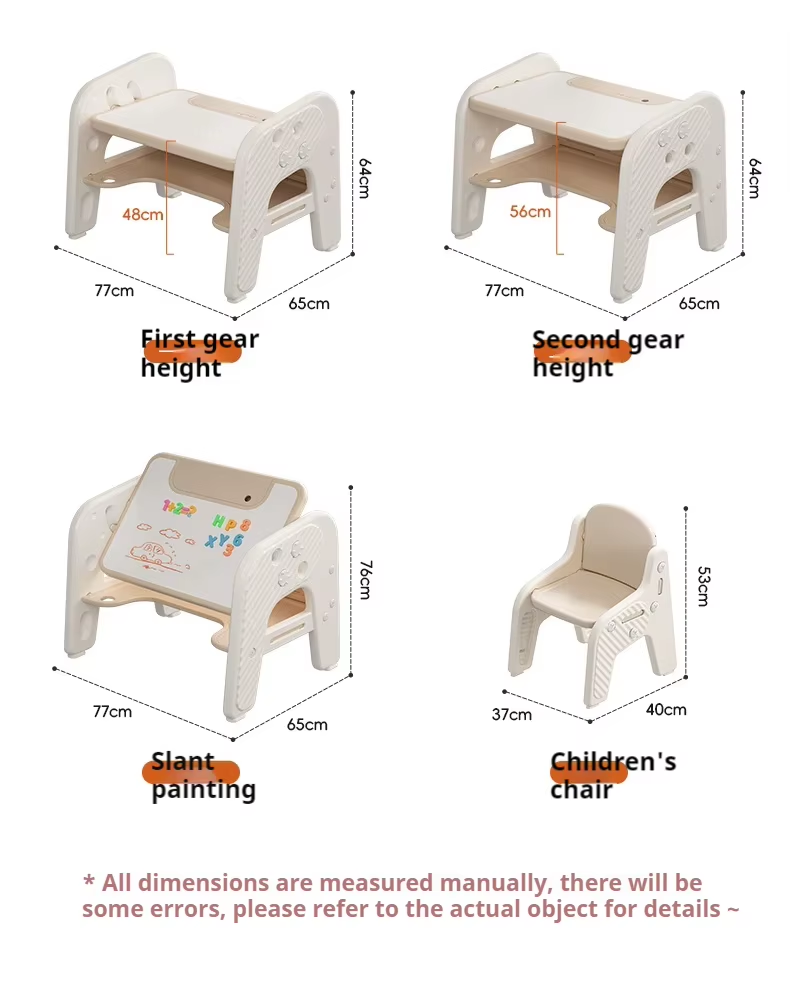 Kids Learning Desk with Chair – Adjustable Drawing Table - Image 3