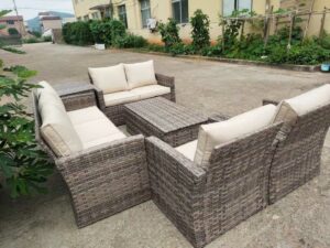 ⁦7 Pieces Patio Furniture Conversation Set with Coffee Table⁩ - الصورة ⁦2⁩