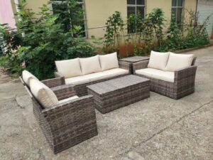 ⁦7 Pieces Patio Furniture Conversation Set with Coffee Table⁩ - الصورة ⁦3⁩