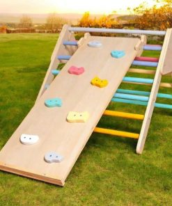 Indoor foldable wooden climbing for kids