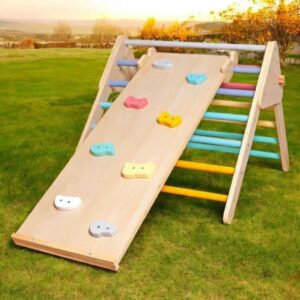 Indoor foldable wooden climbing for kids