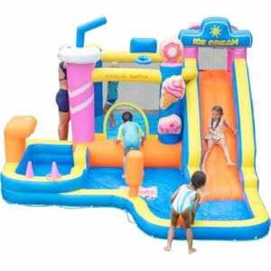 Bouncer and water slide
