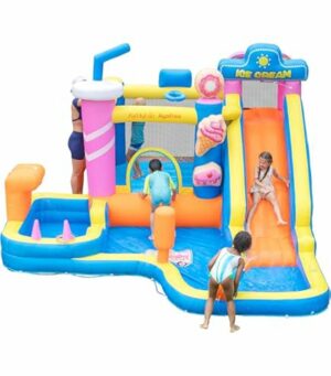 Bouncer and water slide