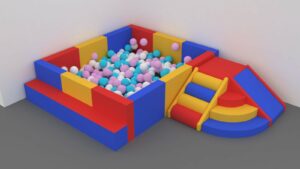Soft  Play Ball Pit with Slide & Stairs - Safe & fun for kids - Image 2