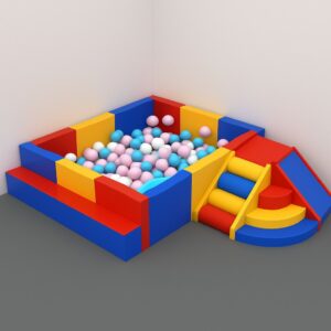 Soft  Play Ball Pit with Slide & Stairs - Safe & fun for kids
