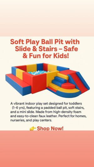 Soft  Play Ball Pit with Slide & Stairs - Safe & fun for kids - Image 3