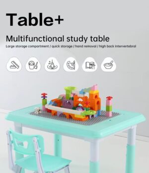 Kids study table with chairs - Image 8
