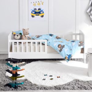 Alternative view of Linen kids Toddler Bed - white