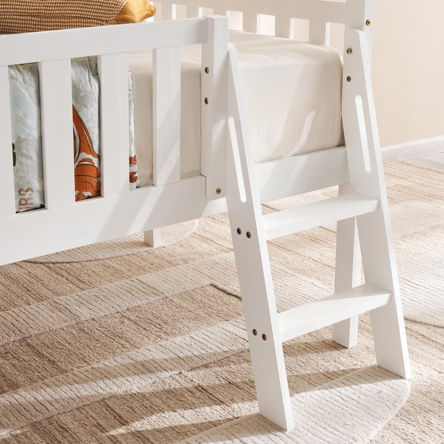 Kids Single Bed Witj Slide 90x190 cm - white - Image 4