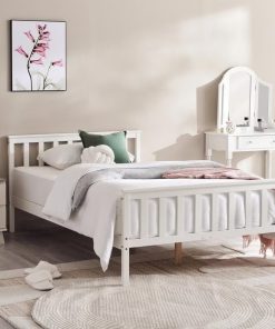 Kids single Bed 120x200 cm - white