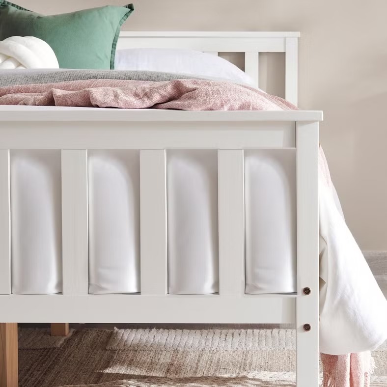 Kids single Bed 120x200 cm - white - الصورة 3