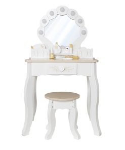 Dresser table with LED lights