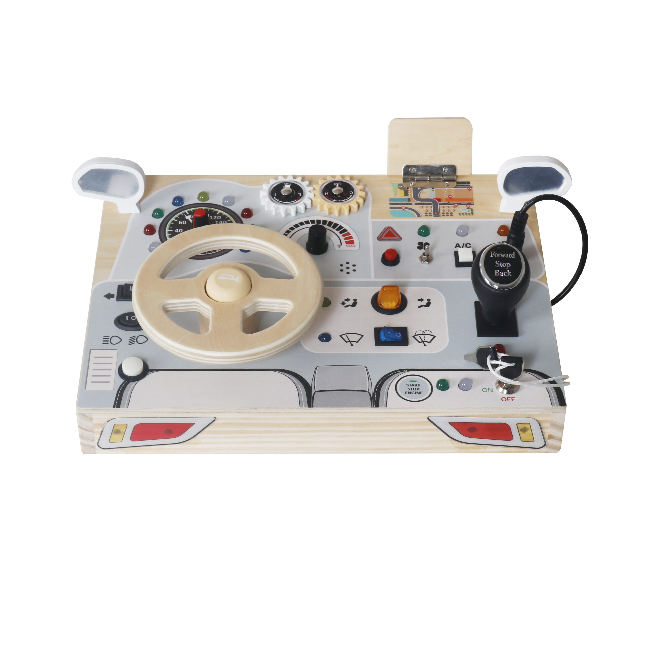 Wooden Car busy bord - Image 6