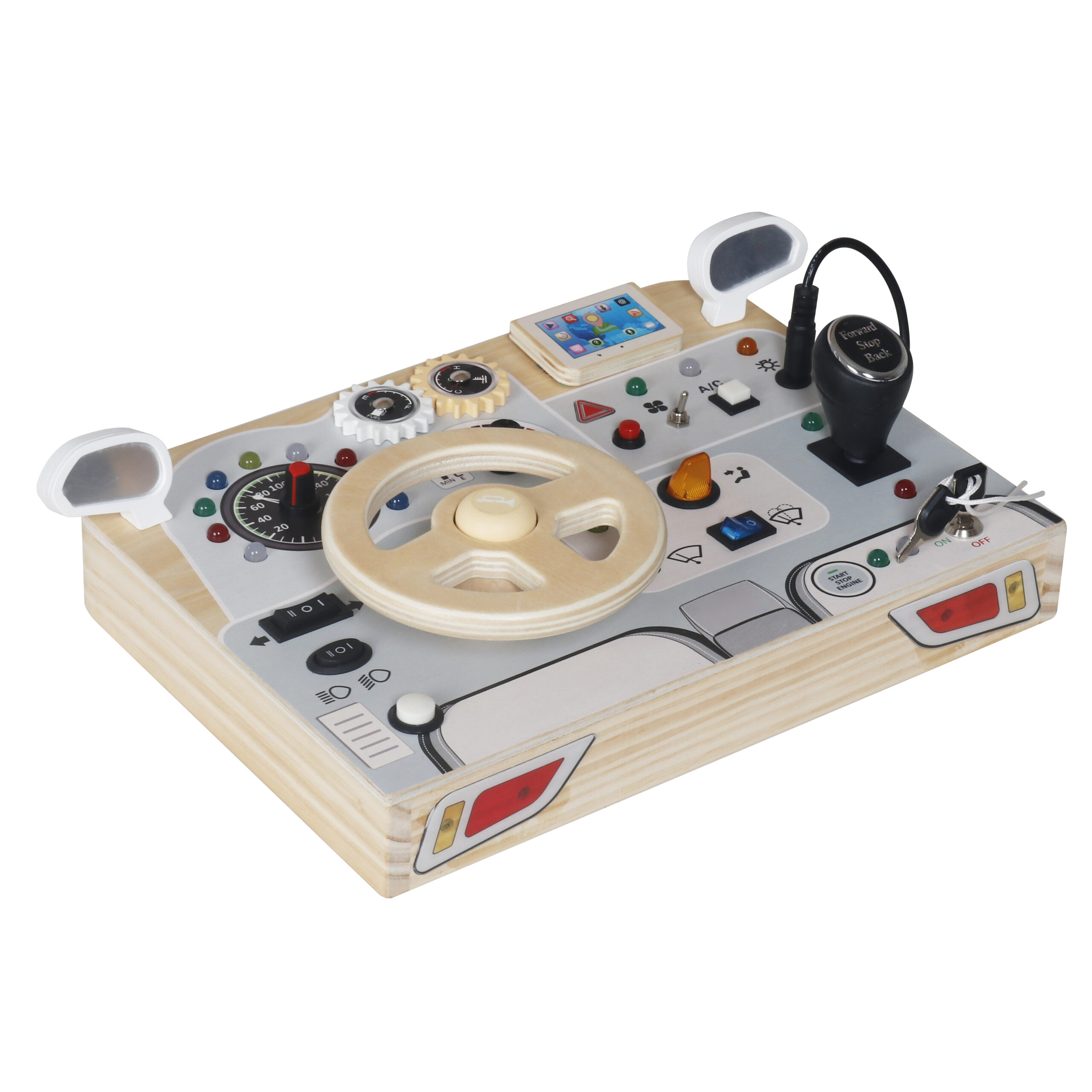 Wooden Car busy bord - Image 3