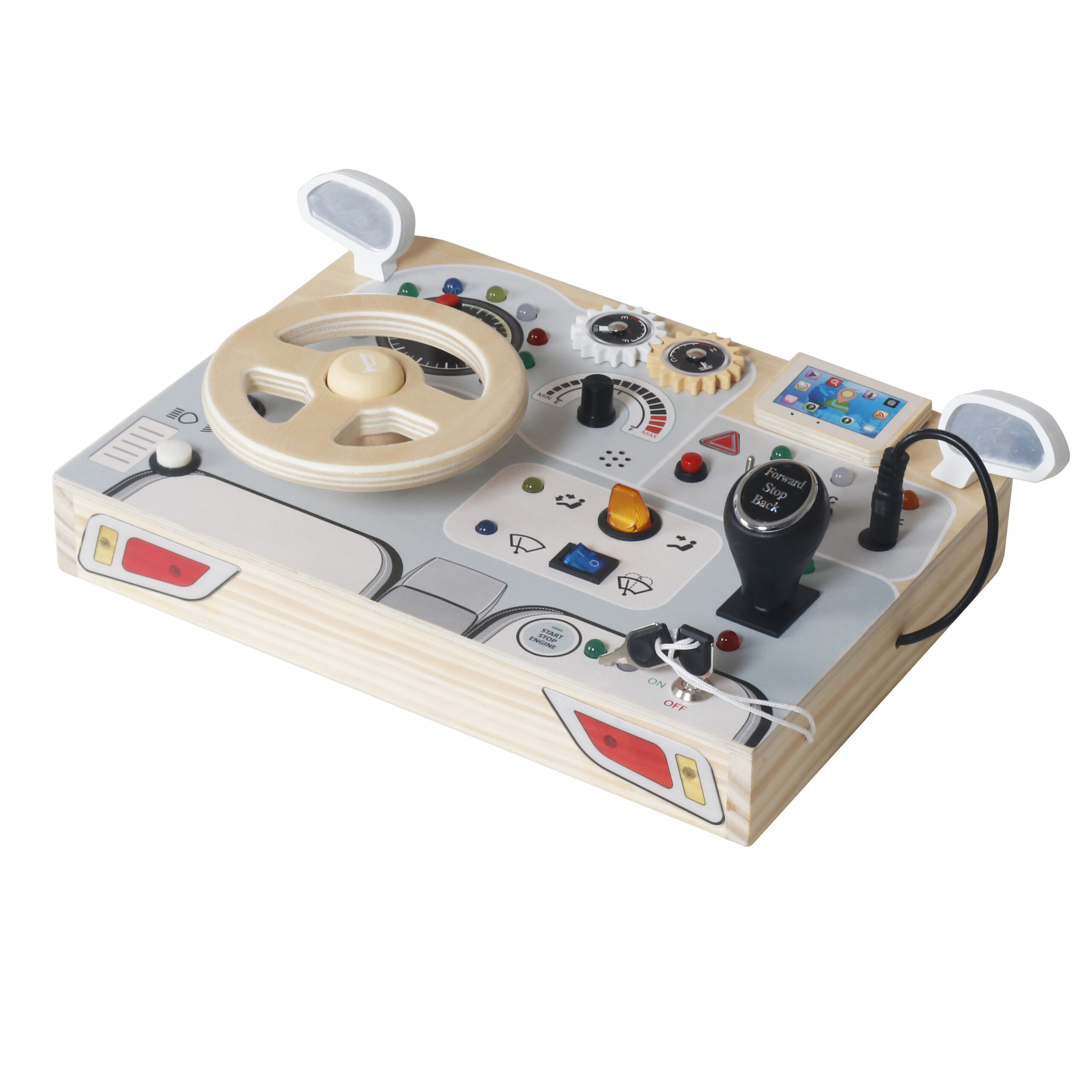 Wooden Car busy bord - Image 4