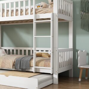 ⁦Bunk bed with pull bed for 3 kids⁩ - الصورة ⁦3⁩