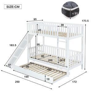 ⁦Bunk bed with pull bed for 3 kids⁩ - الصورة ⁦4⁩